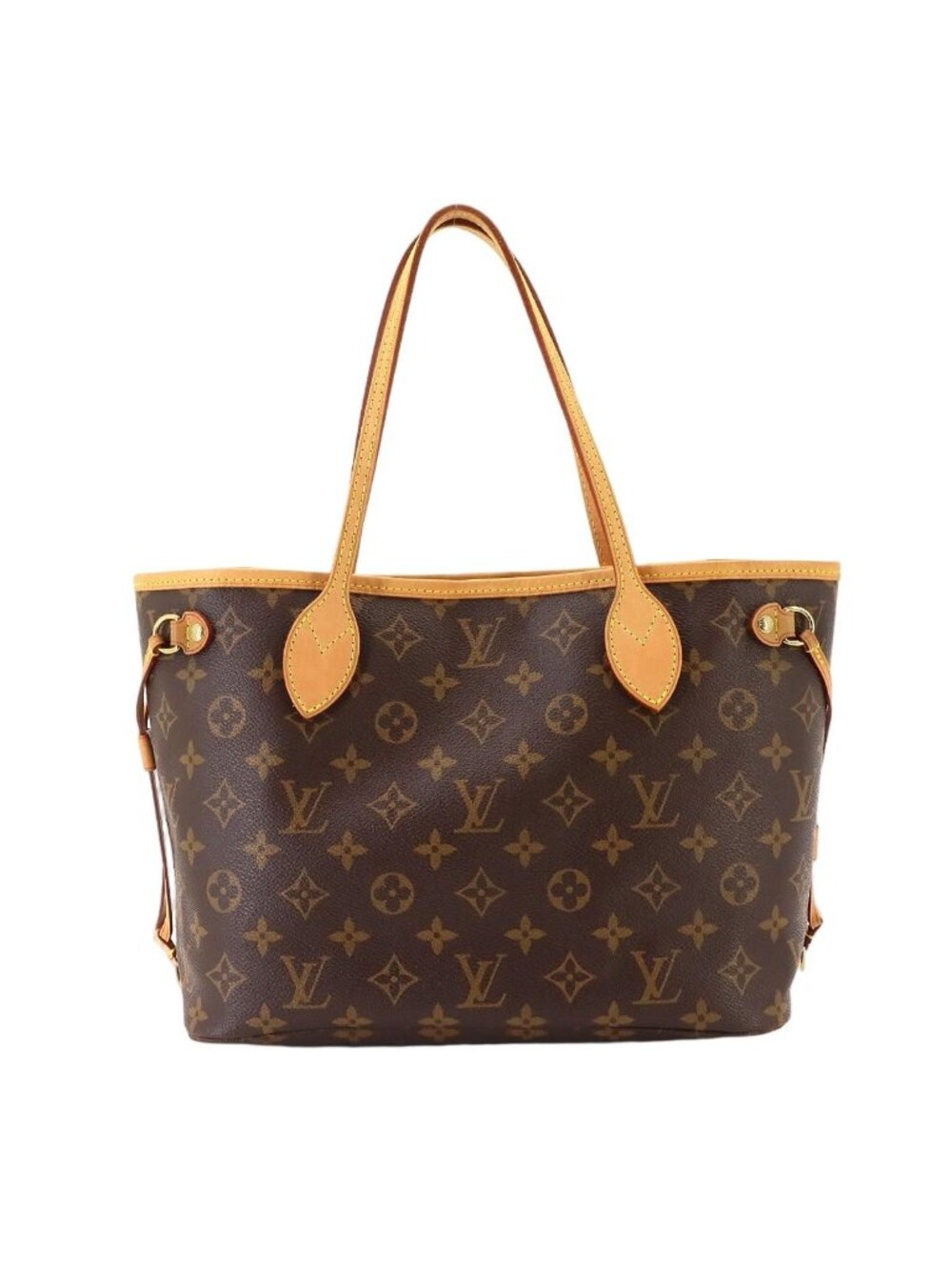 Louis Vuitton Monogram Neverfull PM Tote Bag Brown Fuchsia